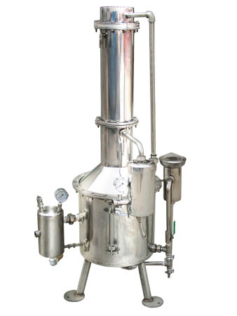 不銹鋼塔式蒸汽重蒸餾水器